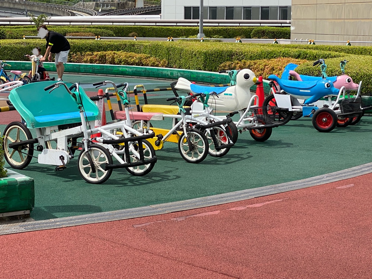 ヌマジ交通ミュージアム(広島市交通科学館)のおもしろ自転車乗車